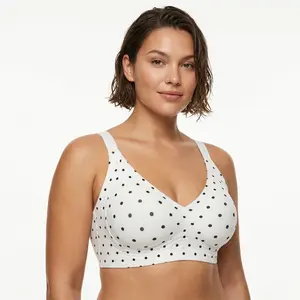 VRCOMFY Women's Comfortable Wireless Bras Push Up Bralettes Seamless T-Shirts Deep V Everyday Bras - Womenswear