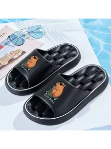 1pc Capybaras Indoor Slippers, Plus-size Slippers, Solid Color Slippers, Lightweight Slippers, Beach Slippers, Outdoor Slippers, Printed Slippers, Platform Slippers, Outdoor Leisure, Home and Travel Slippers.