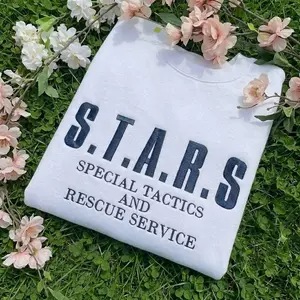 [Sale 47% ]  Resident Evil STARS Double Sided Embroidered Sweatshirt, Raccoon Police Leon, Game Resident Evil 9 Sweatshirt, Resident Evil Requiem Shirt