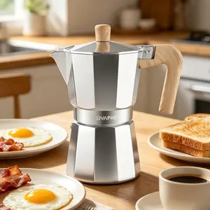 SIVAPHE Classic Italian Aluminum Moka Pot, Ideal for Home and Camping, Portable Espresso Maker,Traditional coffee maker