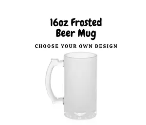 Frosted 16oz Glass Mug with Handle Sturdy Reusable Drinkware Tumbler Cup for Cold Beverages High-Quality Glassware Elegant Design Washable Coffee