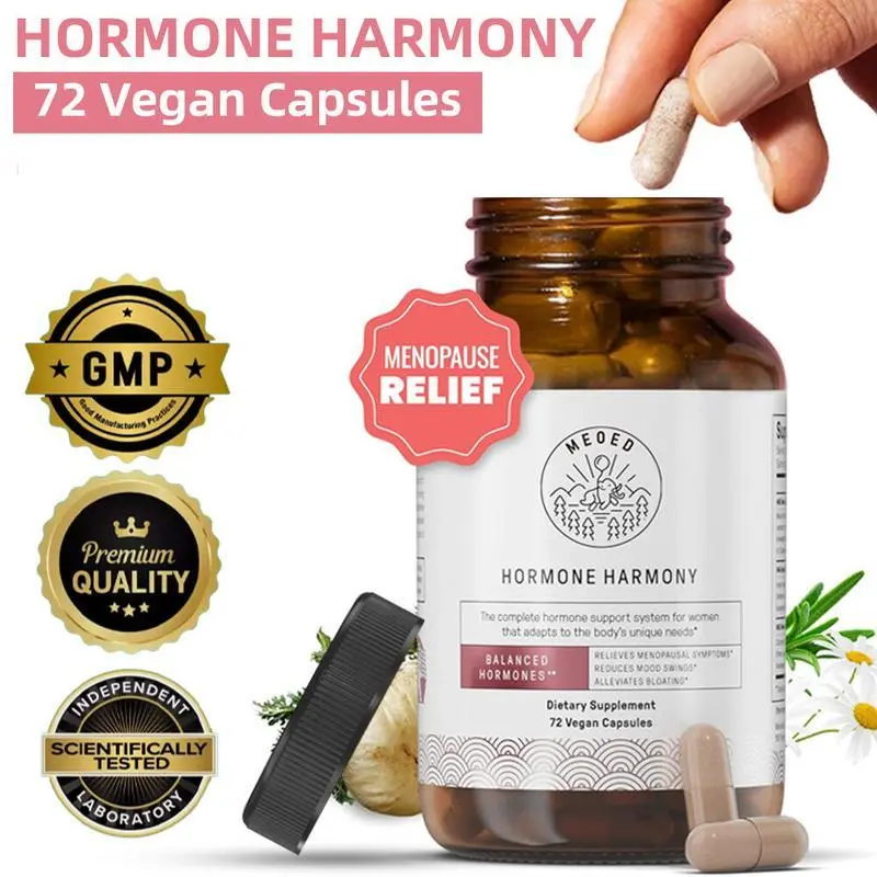 Bioma 3-in-1 Probiotic Blend Supplement Capsules - 60 Edible Dietary Vitamin, All-Natural Menopause Healthcare Support for Digestion, Gut Balance