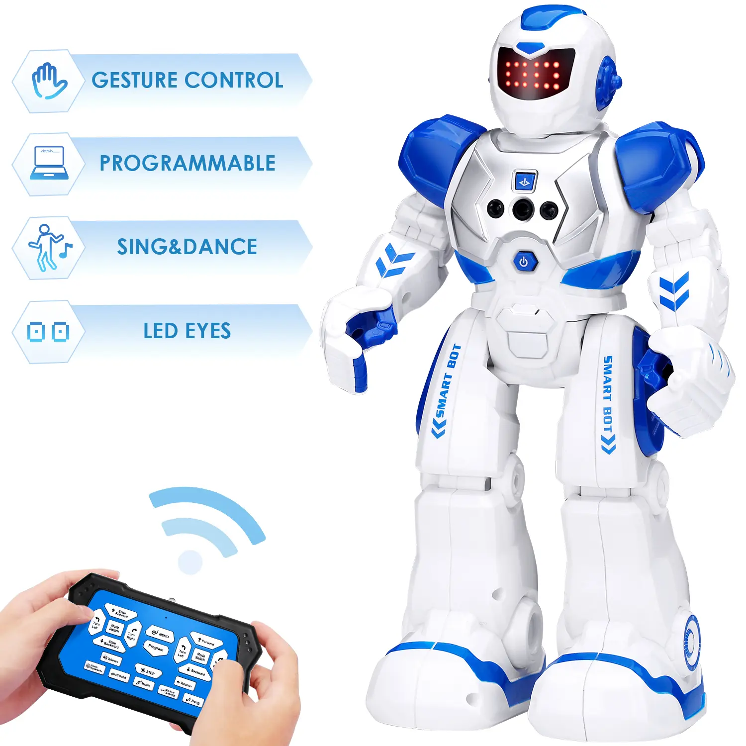 KingsDragon Robots Toy for Kids, RC Gesture Sensing Toy, Interactive Walking Singing Dancing Robot Birthday Presents for Boys Girls Age 6 7 8 9 Years Old,graduation gifts