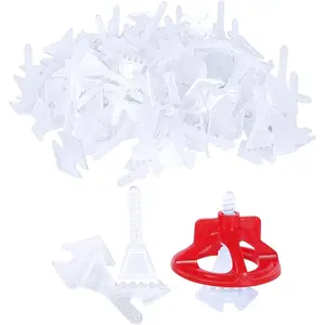 Tile Leveling System Kit,Anti-Loosening Spacers/Wall, Tiling - 1/8" Alignment & Grout Spacing(500base, 1/8)