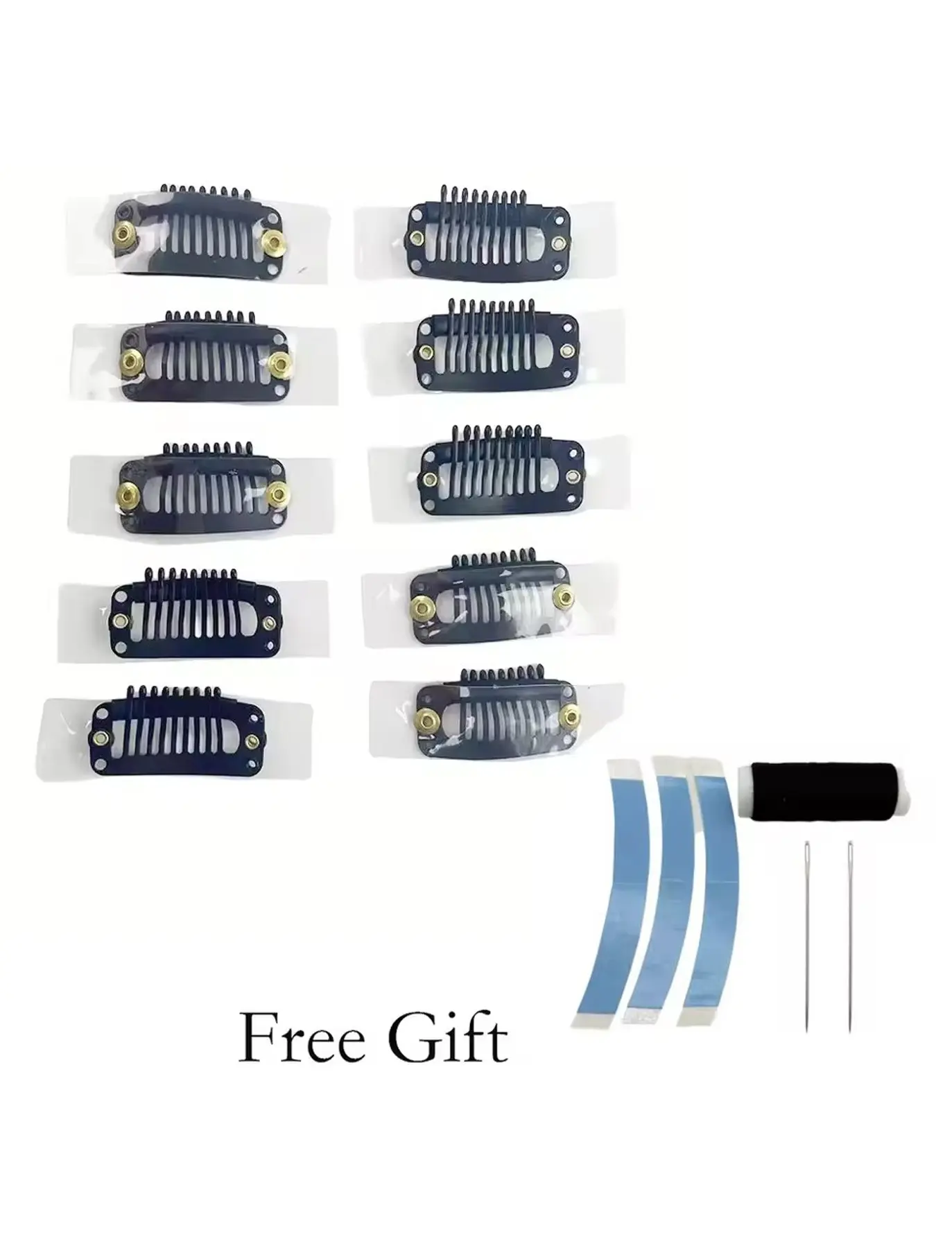 6/10pcs 3.2cm clips set Professional Hair Extension Wig Clips For Human Hair Bangs Snap Hair Clips Clip In For Extensions Metal Comb For