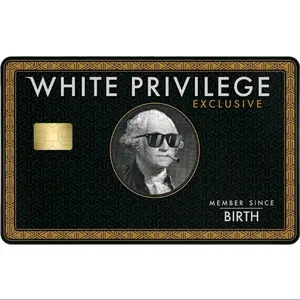 White Privilege Credit Card Skin Sticker Cover