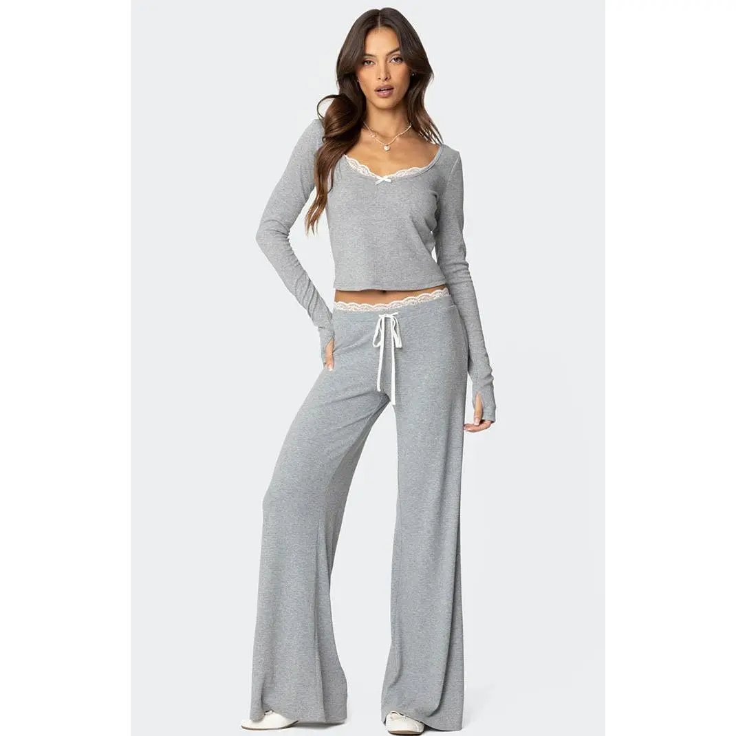 Edikted Women's Peekaboo Lace Pants