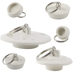 6 Pcs/set Sink Stopper with Loop, Drain Stopper for Kitchen, Bathroom, Laundry Sink, Bathtub, Bath Tub Accessories