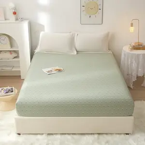 100% Soft Cotton Floral Fitted Sheet Queen Size Deep Pocket Flower Printed Cooling Bedding 1 Piece Kids Comfortable Sheet(Queen, Style-A)