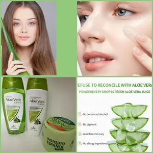 Instituto Espanol Aloe Vera Grisi Shampoo & Conditioner - Haircare Cleanser with Fresh Aloe Vera Juice No Alcohol or Pigment