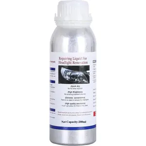 200ml  Headlight Restoration Liquid, Headlight Restoration Kit Refill Bottle, Auto Headlight Anti-Scratch Lens Repair Fluid, Headlight Polish Cleaner for Restoring Dull Yellow Headlamp