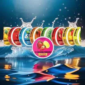 CAFFEINATED POUCHES 9JARS - 16 Pouches with 72mg Caffeine, Sweet & Natural Flavor, Energy Drink Sugar-Free Nootropic Beverage