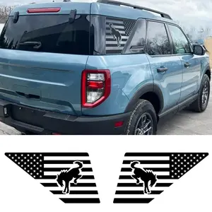 2pcs American Flag Rear Side Window Decals for Ford Bronco Sport 2021-2025