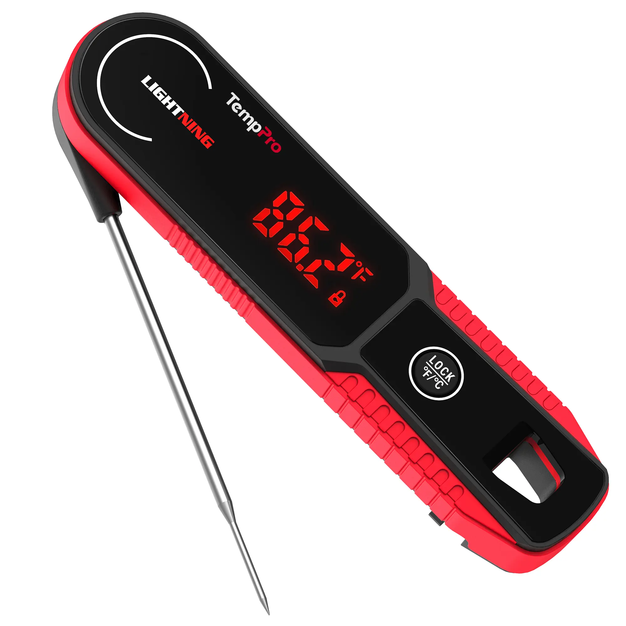 TempPro TP622W Digital Meat Thermometer with Red LED Display and Metal Probe for Accurate Cooking Temperatures(TP622W) TempPro TP622W Digital Meat Thermometer with Red LED Display and Metal Probe for Accurate Cooking Temperatures(TP622W)