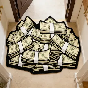 Creative Dollar Bill Carpet, Soft Plush Fluffy Area Rug Decorative Rug for Living Room, Bedroom, Sofa, Bedside, Hat Closet, Fashion Home Decor