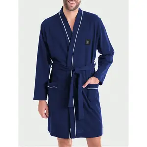 Men's Open Front Belted Robe, Casual Loose Long Sleeve Bathrobe, Winter Unisex Pajamas, Comfortable Fitted SleepwearRAIMENTRY