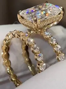 Elegant Women's Fashion Rings Set, Stackable Rings, Classic Style with Zirconia Decoration, Perfect for Valentine's Day, Weddings, Birthdays & More