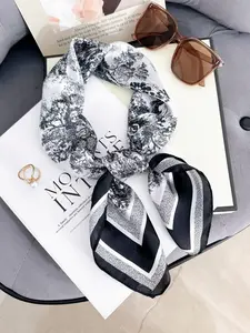27.6 Inch Square Scarf for Women, Fashionable Headband with Silk-like Elegance, All Seasons Casual Accessory for Style Enthusiasts