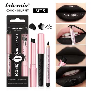 Long-lasting Lip Kit, Waterproof and Smudge-proof Lipstick Set, Velour Liquid Lipstick, High-pigment Lip Liner & & Collagen Lip Gloss, Makeup