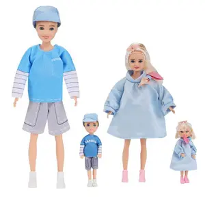 23cm Doll Family Set for Kids, Includes 2x14cm and 2x23cm Dolls, Perfect Birthday Gift, Christmas Present, Collectible Toy
