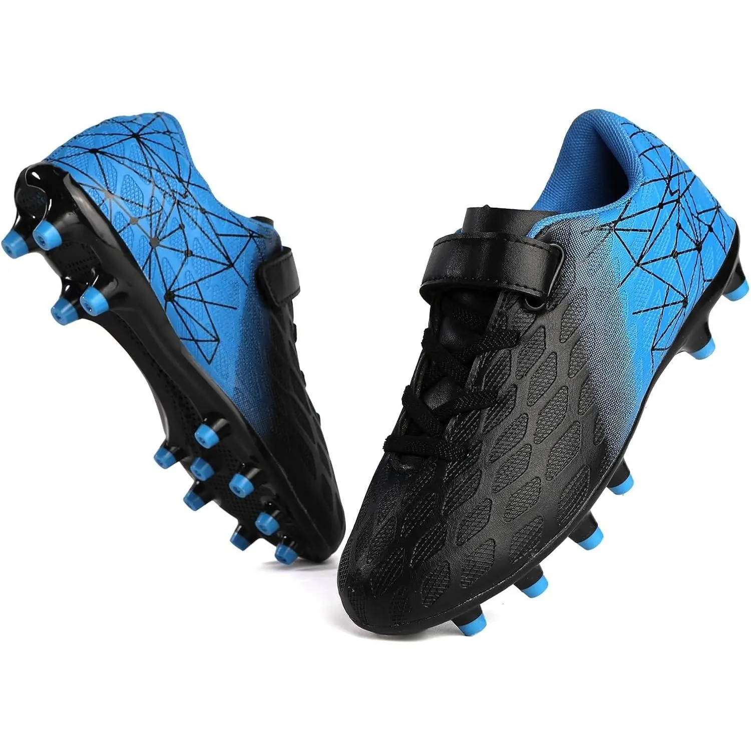 Soccer Cleats, Kids Firm Ground Football Shoes, Boys Girls Athletic Outdoor