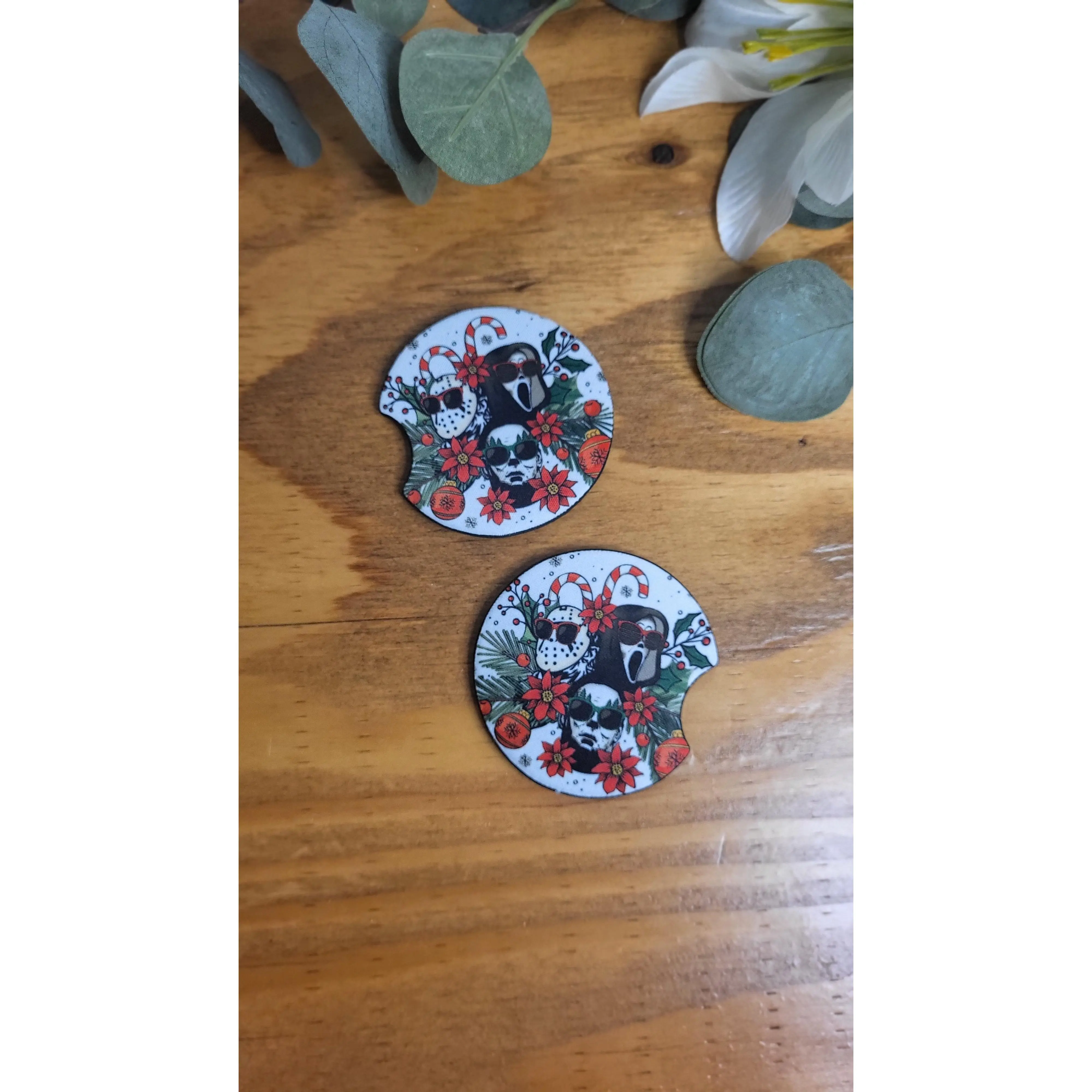 Killer Christmas Car Coasters