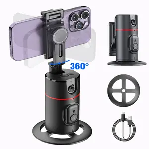 Auto Face Tracking Tripod for Phone,No App Required, 360° Rotation Stand Holder for Video Recording for Influencer Content Creator Vlogging Kit AI Phone Gimbal Stabilizer