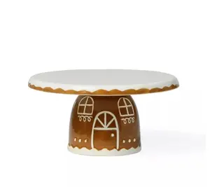Target Bullseye's Christmas 2025 Ceramic Gingerbread House Cake Stand 4"H (NEW)