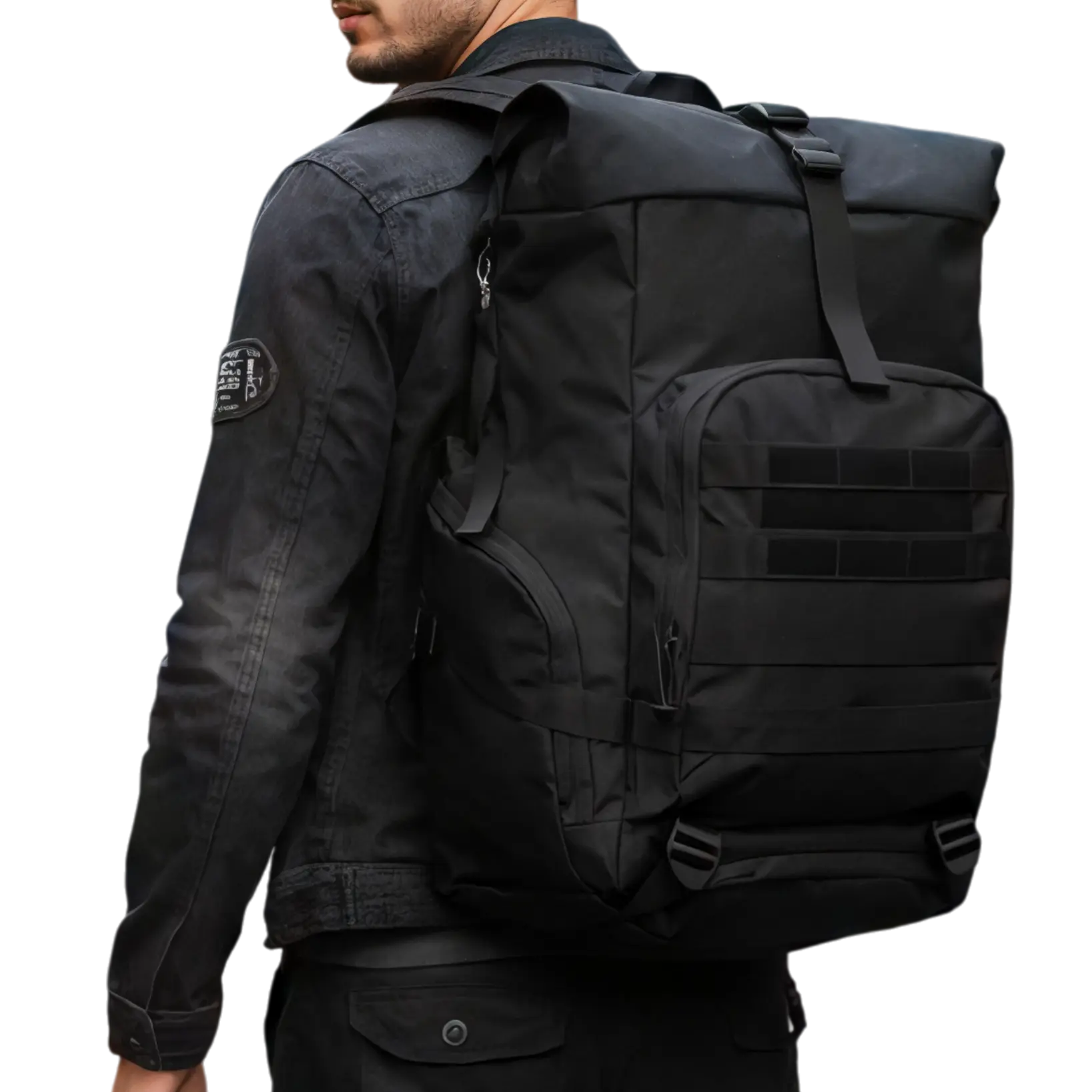 Expandable Roll Top Hiking Camping Backpack - 30L-36L Waterproof Durable 900D Oxford Fabric, Built-in Compression Sack & Compartments, All-Terrain Hiking Backpacks for Outdoor Hikes, Urban Travel, Backpack Style Backpacks