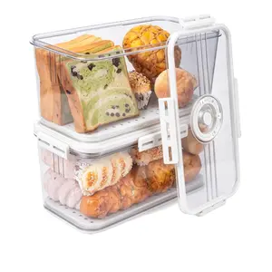 Bread Box for Homemade Bread Boxes for Kitchen Counter Airtight, Time Recording Bread Storage Container with Lid, Bread Containers Storage Airtight Loaf Bread Keeper,Mother's Day Gifts