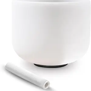 432hz 10-Inch C NoteCrown Chakra Quartz Crystal Singing Bowl, Percussion Instrument, Includes Mallet & O-Ring, Sound Healing Meditation Tool