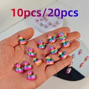 Mini 3D Simulation Duck Figurines, Cute Collectible Figurines Set of 10 or 20, DIY Handmade Cute Animal Design Decorations for Home & Office, Cute Gift for Mother's Day & Valentine's Day, Cute Cartoon Figurine