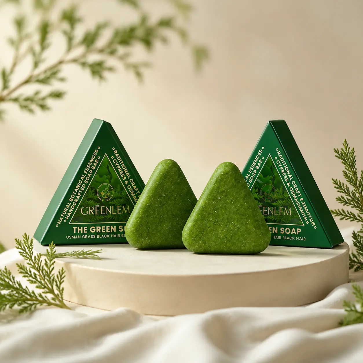 2pack  Usman Grass Shampoo Bar, Strengthens Smooths Hair,Natural Handmade Shampoo Bar For All Hair Types,Herbal Solid Shampoo