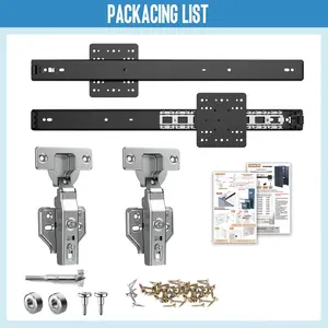 Sliding Hidden Door Track,Can be made into washing machine cabinet hidden door, hidden storage door,Kitchen, bedroom, bathroom, hidden space