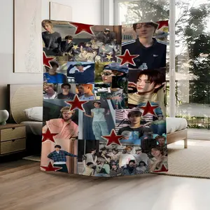 1Pc cortis Digital pattern printed blanket, soft and warm blanket, suitable for bedroom, guest room, living room, student dormitory, car sofa, travel, multifunctional blanket, suitable for all seasons, ideal choice for gifts, Christmas, and Day