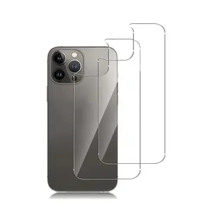 Tempered Glass Phone Back Film, 2 Counts HD High Transparency Protection Phone Back Screen Protector, Phone Accessories Compatible with iPhone 15 Pro Max 14 Pro