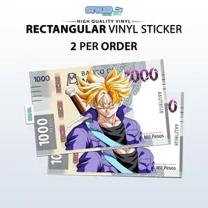 1000 pesos trunks rectangular vinyl sticker