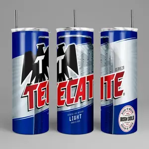 Tecate Light Mexican Cerveza 20oz & 40oz Skinny Tumbler with Straw – Beer Can Design | Insulated Travel Mug, Mens Drinkware, Beer Lover Gift