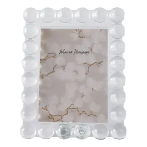 Sagebrook Home 21985-02 5 x 7 in. Crystal Bubble Photo Frame, Clear
