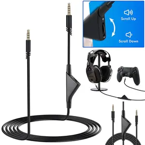 2M Replacement Audio Cable Cord Volume Control for Astro A10 A40 PS4 Xbox One Headset Gaming Headset Black Electronic