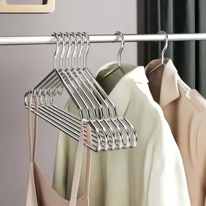 Multifunctional Metal Clothes Hangers, Premium Stainless Steel, Anti-Rust Coating, Ideal for Dorms, Apartments, Offices, Space-Saving