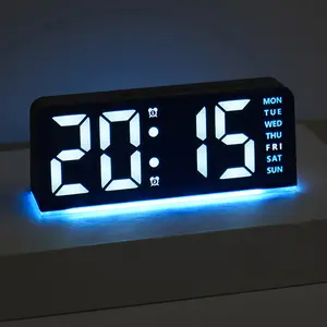 Cool Style LED Alarm Clock, Digital Alarm Clocks, Digital Bedside Clock with Time & Week Display, Ideal for Bedroom, Home, Kitchen, Office, Table, Desk, Home Decor