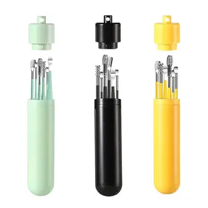 Ear Wax Cleaner Tool Set - Portable Ear Wax Cleaning Kit, Stainless Steel Spade Ear Cleaning, Ear Wax Removal Kit for Ear Adult