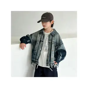 Boys' Fashion Gradient Spring Leisure Workwear Denim Jacket