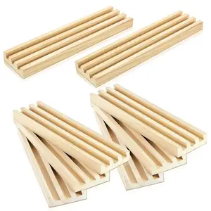 Wooden Domino Rack Set, Domino Tray Storage Rack, Anti-Slip Domino Base Bracket, Perfect for Organizing Dominoes, Ideal Gift