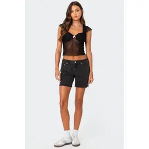 Tomboy Low Rise Denim Shorts