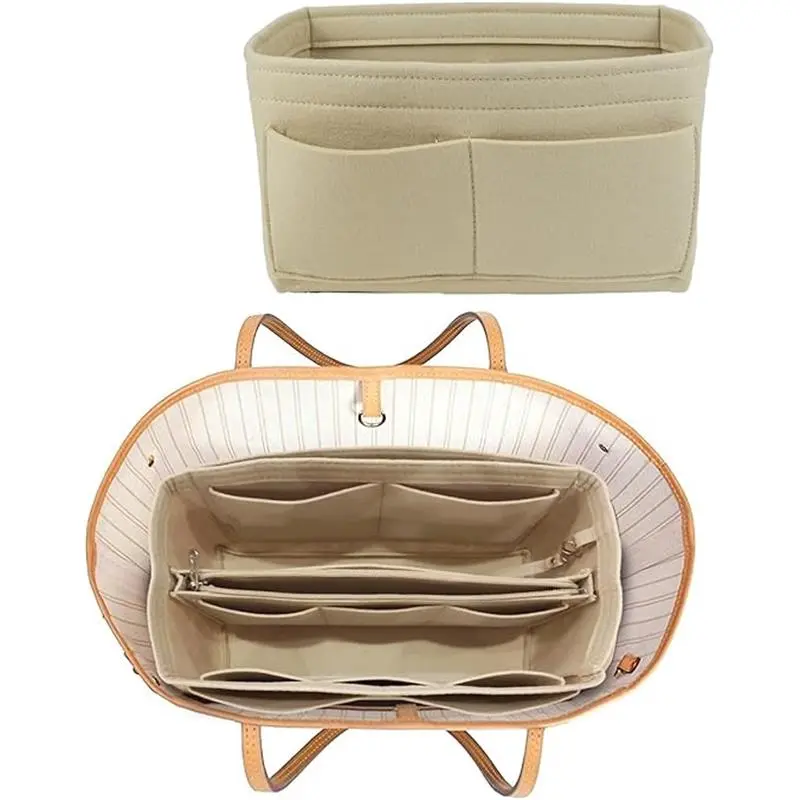 Purse Organizer Insert, Bag in Bag Felt Fabric Handbag Organizer for any kinds of Bag