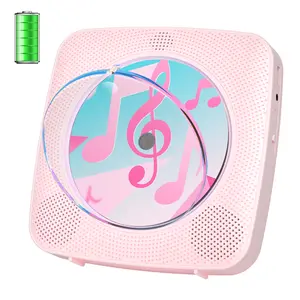 Kegaudio Portable CD Player – Bluetooth Hi-Fi, FM Radio, 1800mAh Rechargeable, Wall & Desktop, White, USB Flash Drive Player with Remote – Perfect Gift
