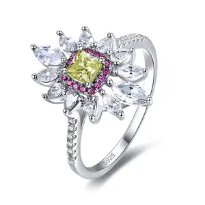 Personalized 925 Sterling Silver Sunflower Ring