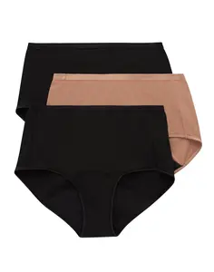Hanes Comfort Period. Women's Brief Underwear Super Leaks 3-pack Multi Pack Comfortable Fit Soft Stretch Fabric Breathable Sp40as Reusable Womenswear